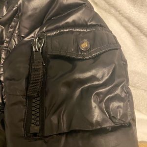 SAM. midi coat jet black size small